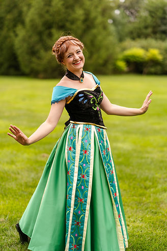 Ice Princess character in light blue gown