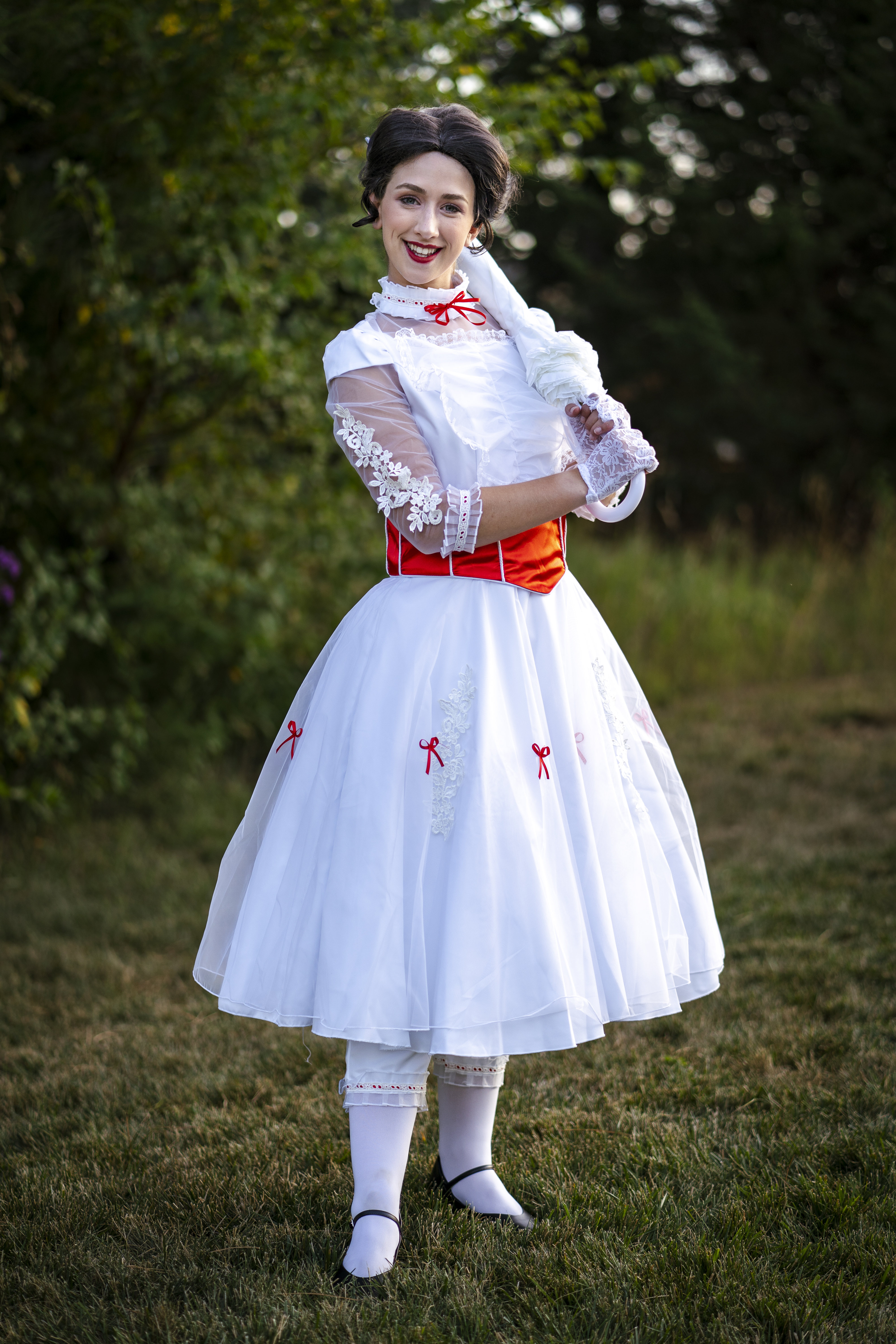 Jolly Nanny character in classic nanny costume